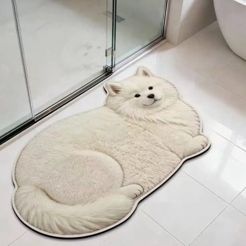 3D Realistic Dog Shaped Bath Mat & Floor Rug - Image 2