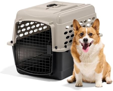 Petmate Vari Dog Kennel, Portable Pet Carrier, Taupe and Black - Image 5