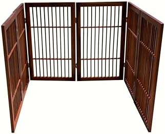 Urnporium Pet Dog Gate Freestanding, Strong Durable Folding Wooden Fence - Image 5