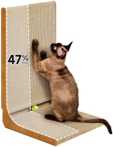 EHEYCIGA Extra Wide 16.5in Cardboard Cat Scratcher by EHEYCIGA