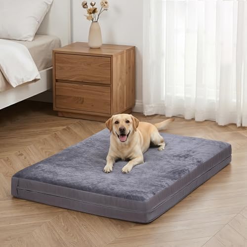 XXL Dog Bed, Waterproof Dog Crate Bed, Extra Large Kennel Pads by WAYIMPRESS