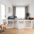 Freestanding Dog Gate Indoor, Doggie Gate Foldable Dog Gates by SFJC