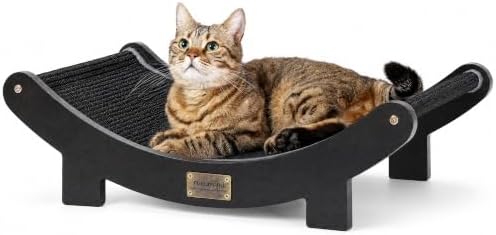 FUKUMARU Extra Large Sisal Cat Scratcher Bed Indoor Sturdy Wood Scratch Bed by FUKUMARU