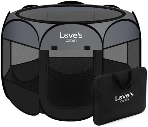 Love's cabin Pet Puppy Dog Playpen, Large Dog Tent Crates Cage Indoor/Outdoor by Lovescabin