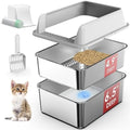 Suzzipaws Enclosed Stainless Steel Sifting Litter Box by Suzzipaws