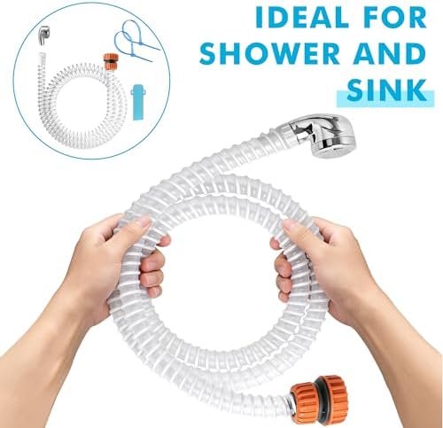 Slip-On Tub Hose for Bathtub Faucet, Ear-Tab Zip-Tie Connector, Handheld - Image 3