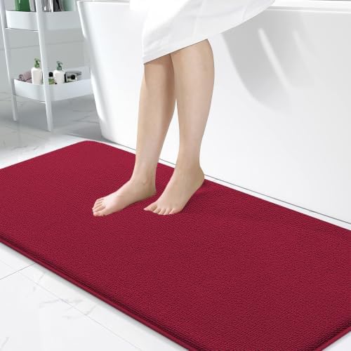 OLANLY Memory Foam Bathroom Runner Rugs 47x24, Absorbent Long Mat by OLANLY