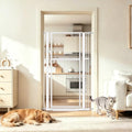 56" Extra Tall Clear Cat Gate, 33.5‑37.4" Wide Pet Gate by Unknown