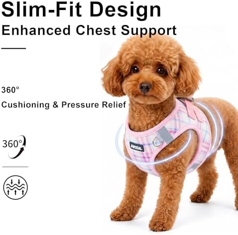 AIITLE Step in Dog Harness and Leash Set Plaid Adjustable - Image 7