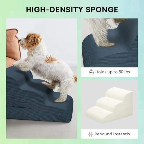 Mesa Lemon 3 Step Dog Stairs Pet Ramp - Image 4