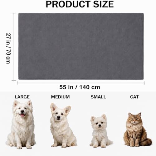 2 Pcs Microfiber Dog Towels for Drying Dogs Large, 55 X 27 Inch - Image 2