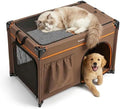 36 Inch Collapsible Travel Dog Crate, 4 Doors & Soft Pet Mat by Betulabulo