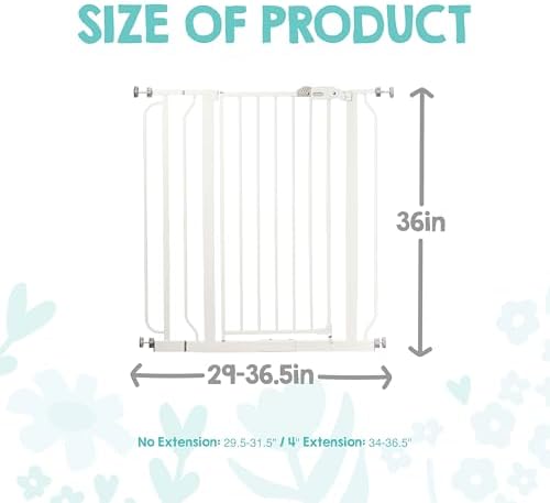 Regalo Safety 36" Extra Tall Baby Gate, Bottom of Stairs & Doorways - Image 2