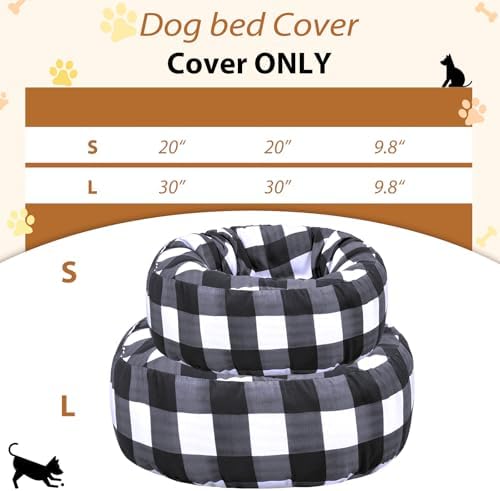 Round Dog Bed Cover Washable Elastic Edged 30×9.8 Inch - Image 4