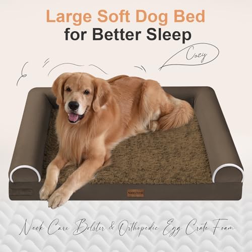 NANUYA Orthopedic Dog Bed for XX-Large Dogs, 44 x 34 Inch, Dark Coffee - Image 2