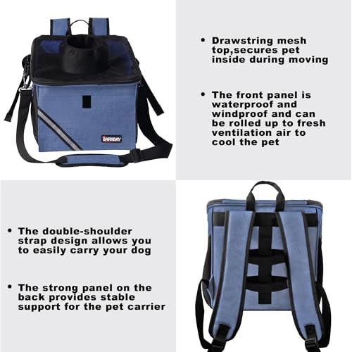 Pet Carrier Bicycle Basket Bag Pet Carrier/Booster Backpack - Image 4