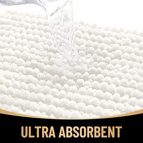 OLANLY Thick Chenille Bathroom Rugs 30x20, Soft Absorbent Bath Mat - Image 3