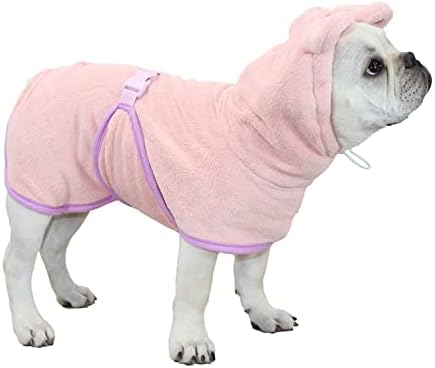 Dog Bathrobe, Microfiber Fast Drying Absorbent Hooded Bath Towel by HDKUW
