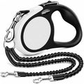 Double Retractable Dog Leash for Two Dogs, Combined Weight Up to 110 lbs – 18.6 by MEEGOOD
