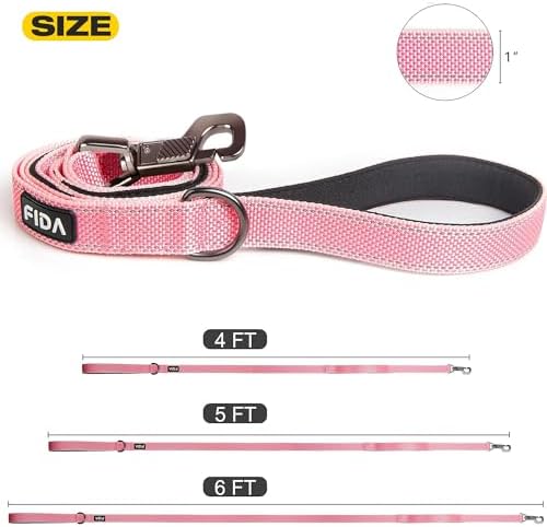 Fida Heavy Duty Dog Leash for Medium Large Dogs, 4 FT, Dual Padded Handles - Image 5
