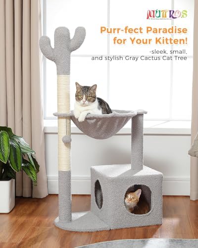 MUTTROS Cactus Cat Tree Cat Scratching Post 40" Cat Tower - Image 6
