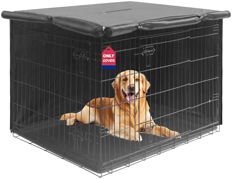 HiCaptain 48-Inch Dog Crate Cover, Waterproof Kennel Cover, Minimalist Gray by HiCaptain