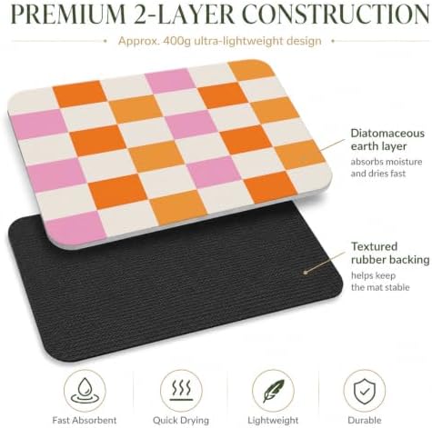 Natural Diatomaceous Earth Bath Mat, Ultra Thin Quick Dry Floor Rug - Image 6