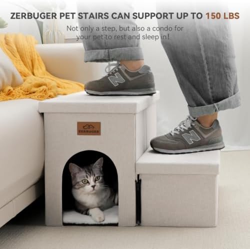 Zerbuger Dog Stairs with Storage - Image 5