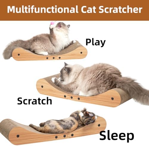 Nekosan Cat Scratcher Cardboard Bed, 27.5" Extra Large Cat Scratch Sofa Bed - Image 3