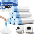 200 Count Cat Litter Box Bags for Automatic Cat Litter Box by KropBom