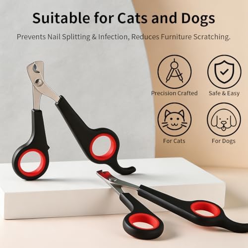 Pet Nail Clippers for Dogs and Cats, Safety Guard Dog Nail Trimmer, - Image 2