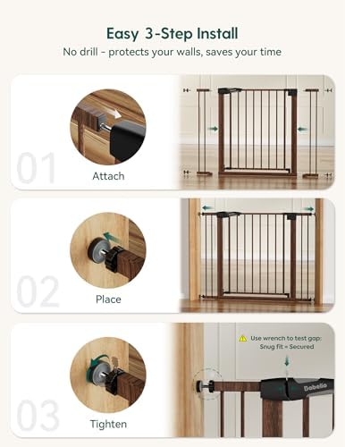 Babelio 29-55" Extra Wide Baby Gate, PressGuard P7 - Image 5