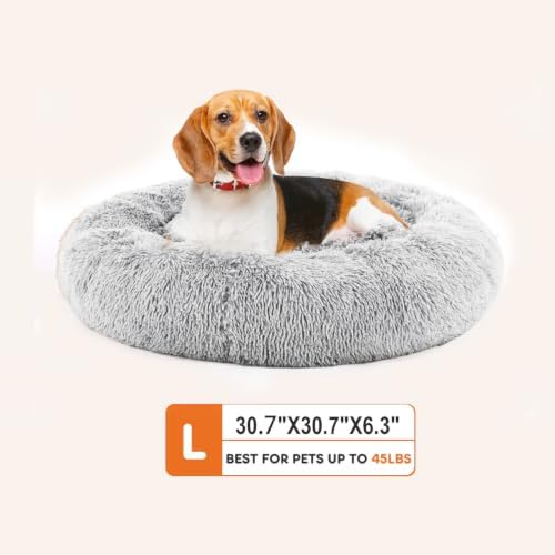 NEWBULIG 30.7x30.7 Inch Donut Dog Bed - Image 5