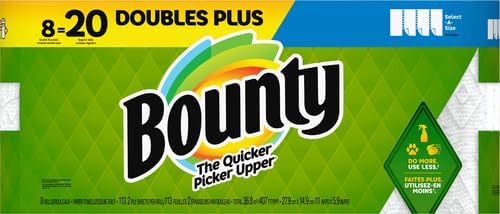 Bounty Select-A-Size Paper Towels, 8 Double Plus Rolls White, 113 Sheets Per - Image 2