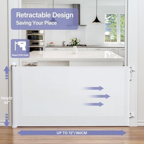 PRObebi Retractable Baby Gates for Stairs & Doorways, Indoor & Outdoor Use - Image 3