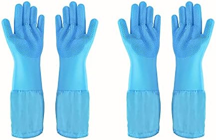 Pet Grooming Gloves Pet Hair Remover Cat, Dog Washing Gloves Silicone Heat by 1TO3GO