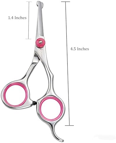Dog Grooming Scissors, 4.5 Inch Round Tip Pet Scissors - Image 2