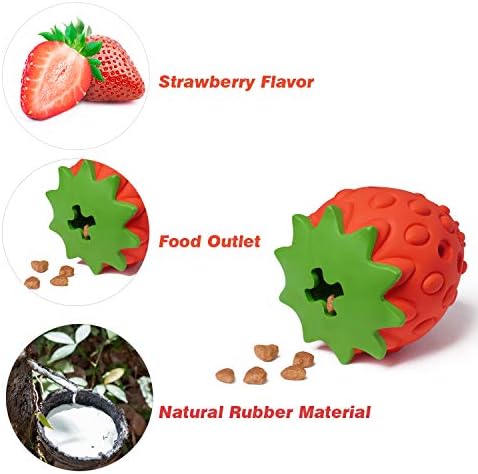 MewaJump Dog Rubber Chew Toys, Treat Food Dispensing Toy Puzzle Toys Ball - Image 3