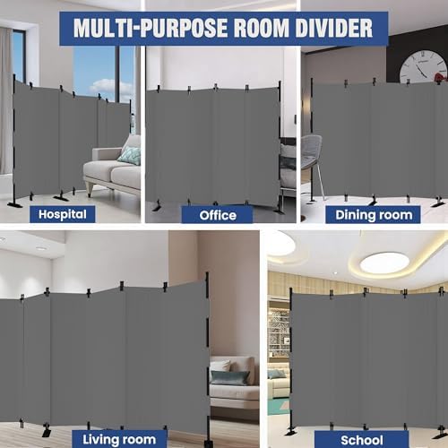 Room Divider, 6 Panel Upgraded 132” Folding Screen Highly Secretive - Image 7