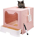 Foldable Cat Litter Box with Lid, Enclosed Potty, Large Top Entry by FriendsofPeopleHappinessofPets