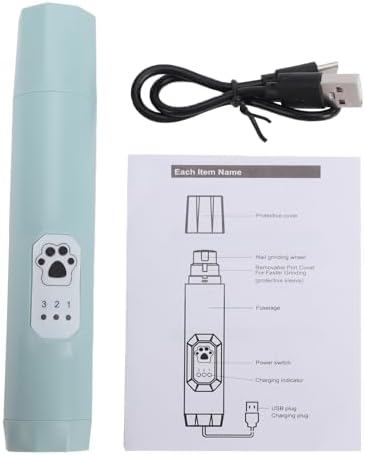 Pet Nail Grinder, Electric Rechargeable Dog Nail Grinding Tool by Aqur2020