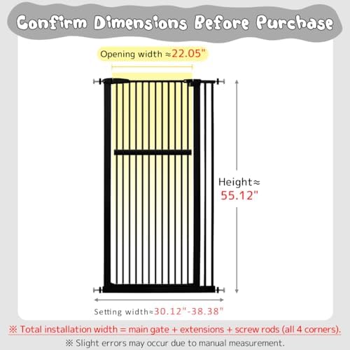 Lumizone 55.12" Extra Tall Pet Gate - Image 2