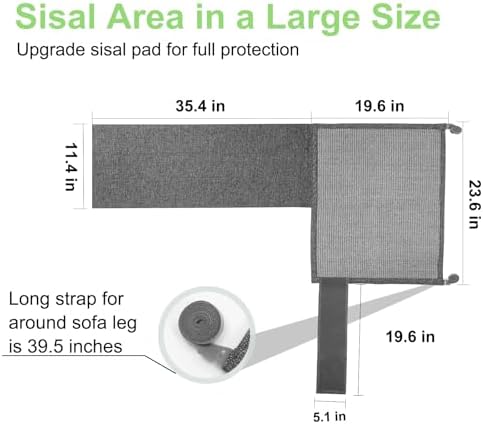 Cat Scratch Couch Protector, 23.6" L*19.7" W Scratching Furniture Protector Pad - Image 2