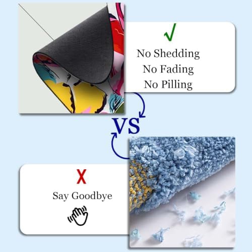 Brightly-Colored-Flowers Super Absorbent Quick-Drying Bathroom Mat Rug - Image 4
