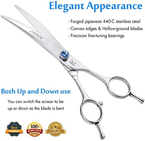 JASON Curved Dog Grooming Scissors - Image 4