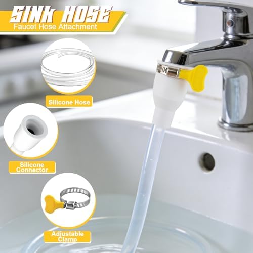 6.5ft Faucet Hose for Sink, Faucet to Garden Hose - Image 4