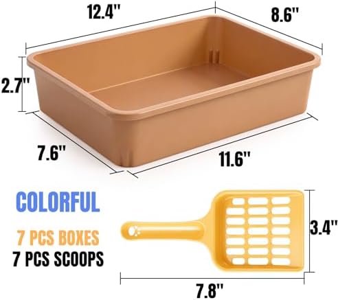Hiceeden 7 Pack Small Kitten Litter Box - Image 2