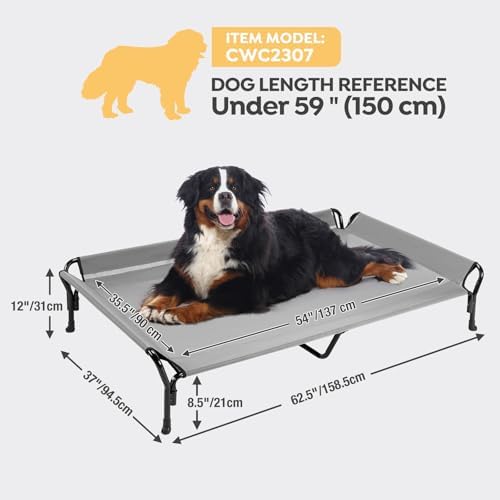 Veehoo Cooling Elevated Dog Bed, Raised Dog Cot - Image 3