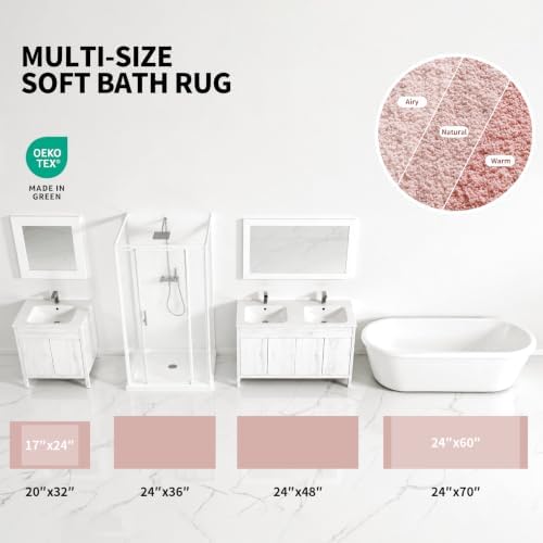ILANGO Bathroom Rugs 24" × 17", Extra Soft Absorbent Microfiber Bath Rugs - Image 2