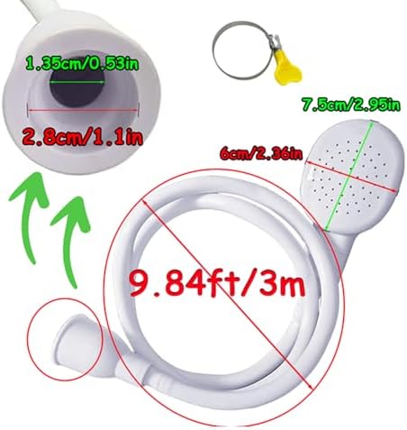9.84ft/3m Sink Spray Hose, Portable Sink Hose Sprayer - Image 2